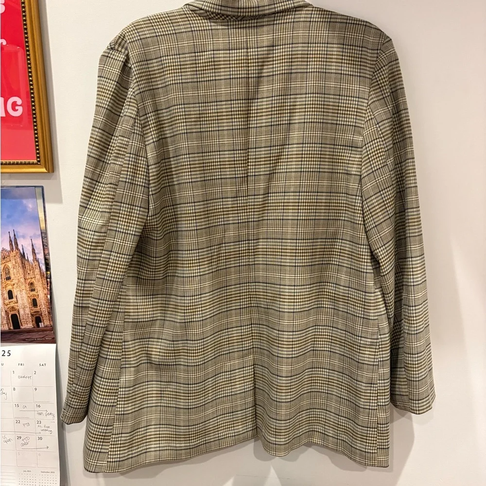BB Dakota Plaid Blazer - Black and Tan - Picture 3 of 4